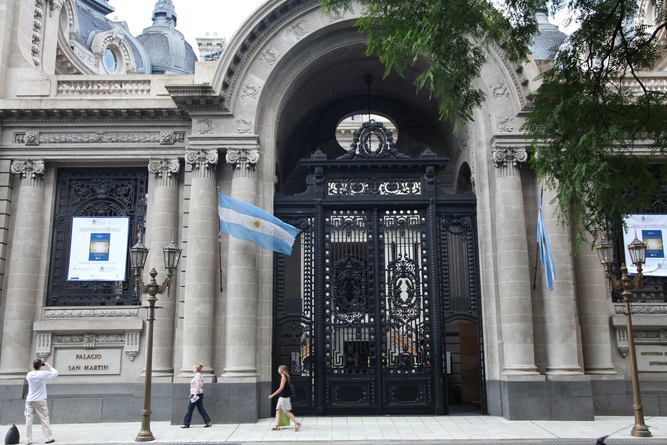 Facade of Palacio San Martín, formerly Palacio Anchorena, in Buenos Aires.