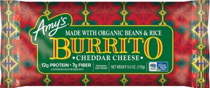 Amy's bean & cheddar burrito · 6 oz